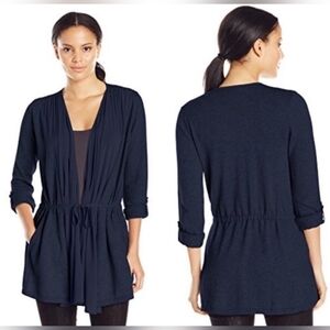 Lucky Brand Open Front Adjustable Tie-Waist Sweater/Cardigaan Blue Sz XS.